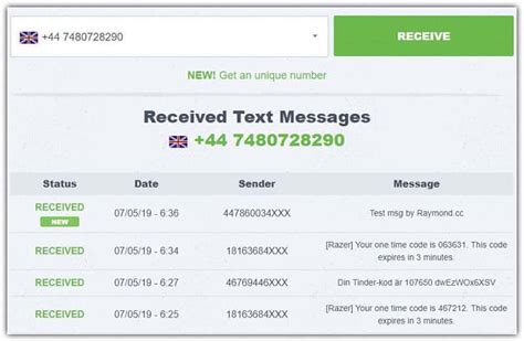 sms receive free.
